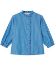 COMPAÑÍA FANTASTICA CAMISA DE RAYAS AZUL CON DETAL