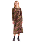 COMPAÑÍA FANTASTICA VESTIDO MIDI CON ESTAMPADO ABE