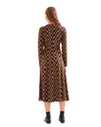 COMPAÑÍA FANTASTICA VESTIDO MIDI CON ESTAMPADO ABE