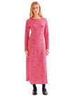 COMPAÑÍA FANTASTICA VESTIDO MIDI CON ESTAMPADO CAT
