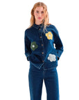 COMPAÑIA FANTASTICA CAMISA VAQUERA AZUL CON ESTAMP