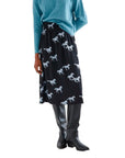 COMPAÑÍA FANTASTICA FALDA MIDI CON ESTAMPADO HORSE