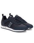 EMPORIO ARMANI SNEAKER BLACK AND WHITE CARBON SKY