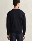 GANT CLASSIC COTTON V NECK EVENING BLUE