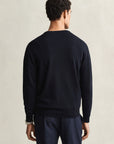 GANT CLASSIC COTTON V NECK EVENING BLUE