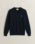 GANT CLASSIC COTTON V NECK EVENING BLUE