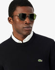 LACOSTE AB148 CREWNECKS SWEATERS MALE NOIR