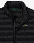 LACOSTE CHALECO ACOLCHADO HIDRÓFUGO NEGRO