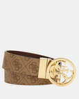 GUESS NOELLE ADJ & REV PANT BELT H35 LATTE LOGO/LIGHT BLU