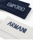 EA7 2-PACK SHORT SOCKS ARMANI BLUE/WHITE