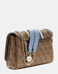GUESS NOELLE II CNVRTBLE XBODY FLAP LATTE LOGO/LIGHT BLU