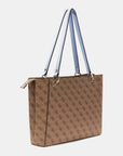 GUESS NOELLE II TOTE LATTE LOGO/LIGHT BLU