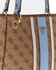 GUESS NOELLE II TOTE LATTE LOGO/LIGHT BLU
