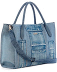 GUESS CAMDEN SHOULDER BAG DENIM MULTI