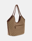 GUESS SAMANTHA GIRLFRIEND TOTE LATTE LOGO BROWN