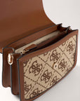 GUESS AUDREY LOGO CNVRTBL XBDY FLAP LATTE LOGO