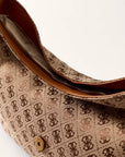 GUESS CAMDEN SHOULDER BAG COGNAC LOGO