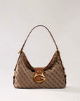 GUESS CAMDEN SHOULDER BAG COGNAC LOGO