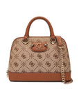 GUESS NEDA DOME SATCHEL LATTE LOGO