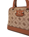 GUESS NEDA DOME SATCHEL LATTE LOGO