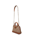 GUESS NEDA DOME SATCHEL LATTE LOGO