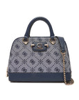 GUESS NEDA DOME SATCHEL NAVY LOGO