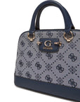 GUESS NEDA DOME SATCHEL NAVY LOGO