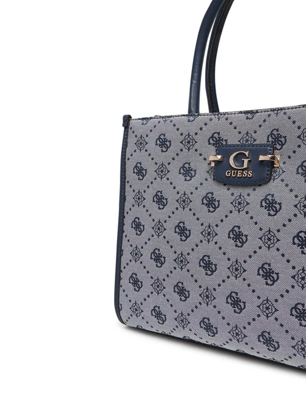 GUESS NEDA 2 COMP TOTE NAVY LOGO