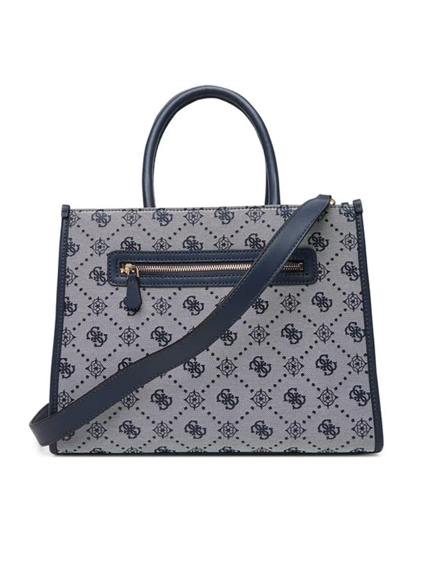 GUESS NEDA 2 COMP TOTE NAVY LOGO