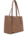 GUESS BRENTON TOP ZIP TOTE LATE LOGO