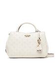 GUESS PHOEBE GIRLFRIEND SATCHEL OFF WHITE LOGO