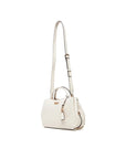 GUESS PHOEBE GIRLFRIEND SATCHEL OFF WHITE LOGO