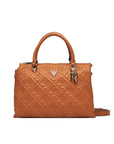 GUESS ADELASIA MULTI COMP SATCHEL CARAMEL