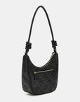 GUESS ADELASIA TOP ZIP SHOULDER BAG BLACK