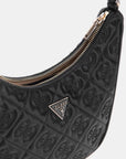 GUESS ADELASIA TOP ZIP SHOULDER BAG BLACK