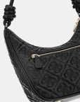 GUESS ADELASIA TOP ZIP SHOULDER BAG BLACK