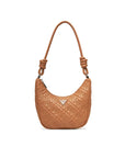 GUESS ADELASIA TOP ZIP SHOULDER BAG CARAMEL