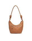 GUESS ADELASIA TOP ZIP SHOULDER BAG CARAMEL