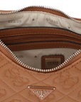 GUESS ADELASIA TOP ZIP SHOULDER BAG CARAMEL