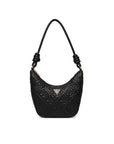 GUESS ADELASIA TOP ZIP SHOULDER BAG BLACK