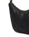 GUESS ADELASIA TOP ZIP SHOULDER BAG BLACK