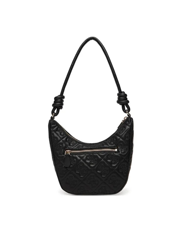 GUESS ADELASIA TOP ZIP SHOULDER BAG BLACK