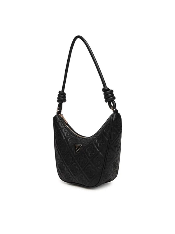 GUESS ADELASIA TOP ZIP SHOULDER BAG BLACK