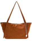 GUESS DEVON 3 COMP TOTE COGNAC