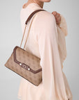 GUESS LINDSEY CONVERTIBLE XBODY FLAP LATTE LOGO