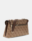 GUESS LINDSEY CONVERTIBLE XBODY FLAP LATTE LOGO