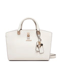 GUESS QUEENSLAND LUXURY SATCHEL WHITE/TAUPE