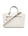 GUESS QUEENSLAND LUXURY SATCHEL WHITE TAUPE HWVG9655060W