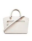 GUESS QUEENSLAND LUXURY SATCHEL WHITE/TAUPE