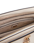 GUESS QUEENSLAND LUXURY SATCHEL WHITE/TAUPE